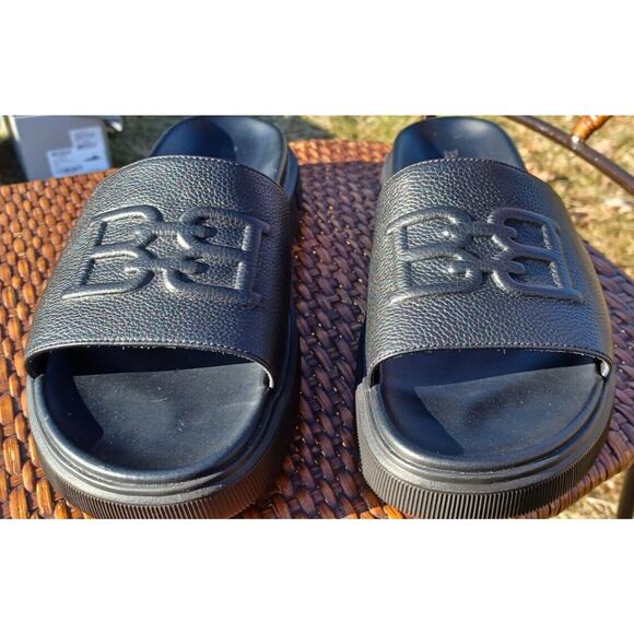 Bally Jarmo Leather Slides Pool Sandals Black Men’s US 12D/EU 11E/UK 45 - Picture 4 of 9